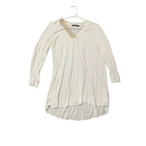 Nic & Zoe Long Sleeved White T shirt Coastal Top Thin